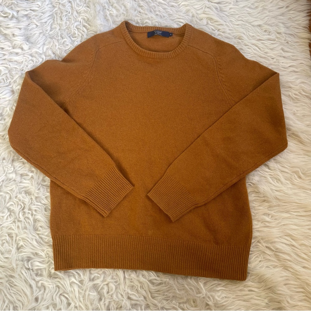 J. Crew Men’s Lambswool Sweater in Camel